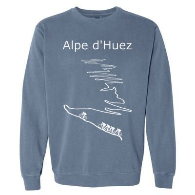 Alpe D Huez In France Cycling Design For Men And Women Garment-Dyed Sweatshirt