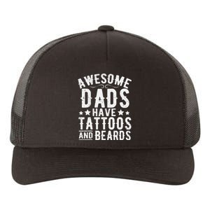 Awesome Dads Have Tattoos And Beards Funny FatherS Day Yupoong Adult 5-Panel Trucker Hat