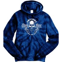 Awesome Dads Have Tattoos And Beards Funny Father Dad Tie Dye Hoodie