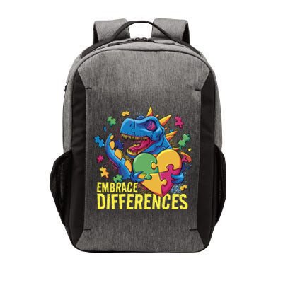 Autism Dinosaur Holding Puzzle Heart Vector Backpack