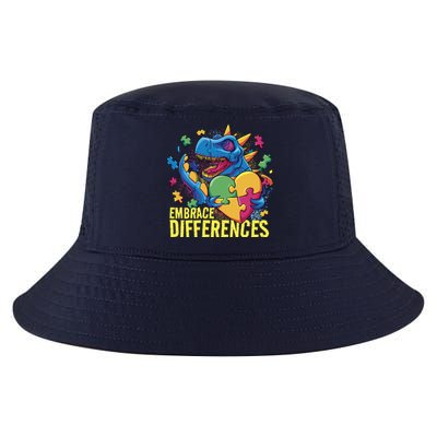 Autism Dinosaur Holding Puzzle Heart Cool Comfort Performance Bucket Hat