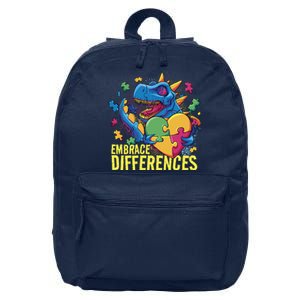 Autism Dinosaur Holding Puzzle Heart 16 in Basic Backpack