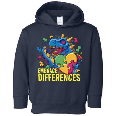 Autism Dinosaur Holding Puzzle Heart Toddler Hoodie