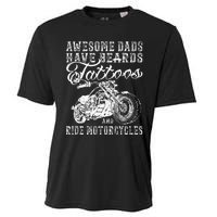 awesome dads have tattoo beards ride motorcycles fars day Cooling Performance Crew T-Shirt