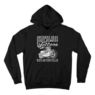 awesome dads have tattoo beards ride motorcycles fars day Hoodie