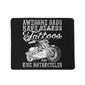 awesome dads have tattoo beards ride motorcycles fars day Mousepad