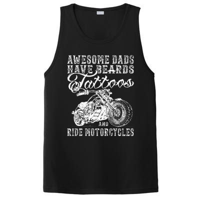 awesome dads have tattoo beards ride motorcycles fars day PosiCharge Competitor Tank