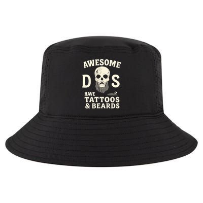 Awesome Dads Have Tattoos & Beards Cool Comfort Performance Bucket Hat