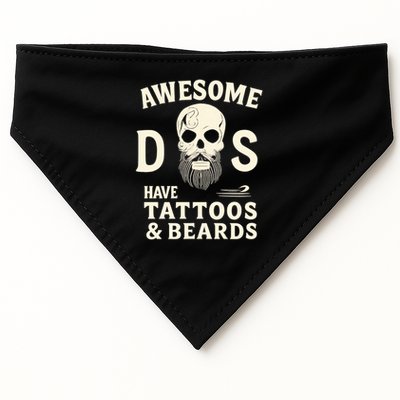 Awesome Dads Have Tattoos & Beards USA-Made Doggie Bandana