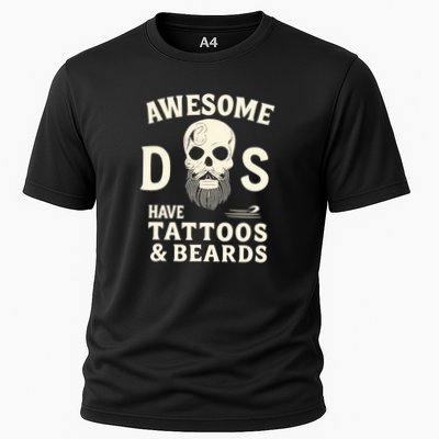 Awesome Dads Have Tattoos & Beards Performance Shirt