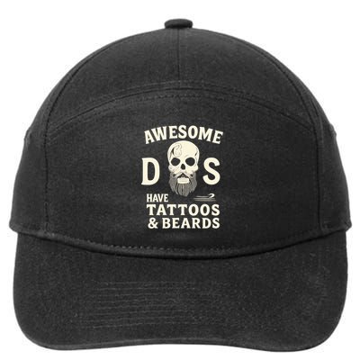 Awesome Dads Have Tattoos & Beards 7-Panel Snapback Hat