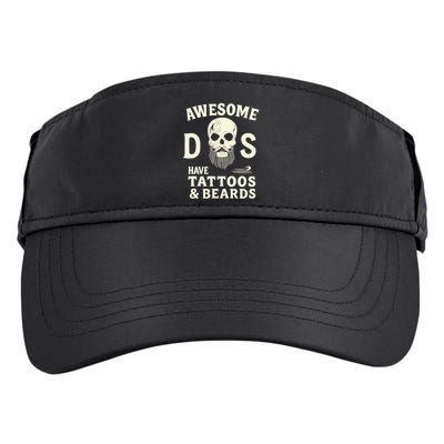 Awesome Dads Have Tattoos & Beards Adult Drive Performance Visor