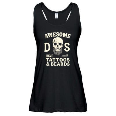 Awesome Dads Have Tattoos & Beards Ladies Essential Flowy Tank