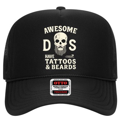 Awesome Dads Have Tattoos & Beards Trucker Hat