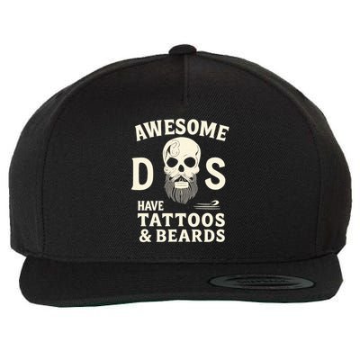 Awesome Dads Have Tattoos & Beards Wool Snapback Cap