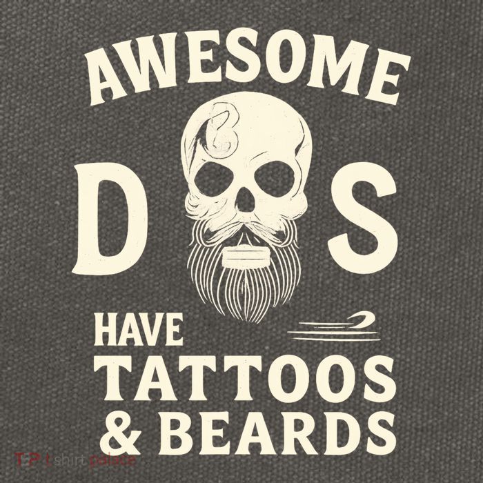Awesome Dads Have Tattoos & Beards Cotton Canvas Backpack