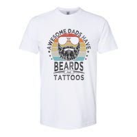 Awesome Dads Have Beards And Tattoos Funny Bearded Dad Softstyle CVC T-Shirt