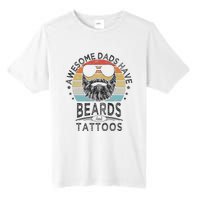 Awesome Dads Have Beards And Tattoos Funny Bearded Dad Tall Fusion ChromaSoft Performance T-Shirt