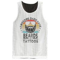 Awesome Dads Have Beards And Tattoos Funny Bearded Dad Mesh Reversible Basketball Jersey Tank