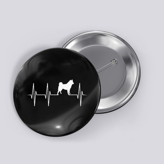 Akita Dog Heartbeat Dog Lover Gift mother's day Button