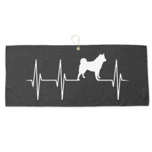 Akita Dog Heartbeat Dog Lover Gift mother's day Large Microfiber Waffle Golf Towel