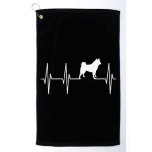 Akita Dog Heartbeat Dog Lover Gift mother's day Platinum Collection Golf Towel