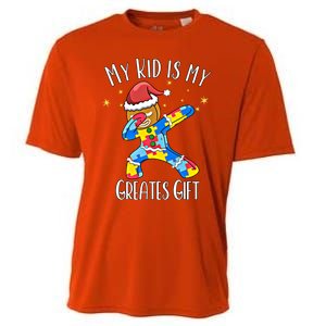 Autistic Dabbing Happy Gingerbread Mom Autism Awareness Gift Cooling Performance Crew T-Shirt