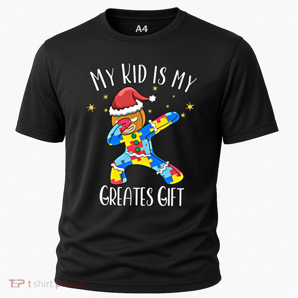 Autistic Dabbing Happy Gingerbread Mom Autism Awareness Gift Performance Shirt