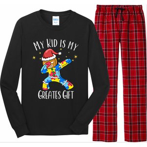 Autistic Dabbing Happy Gingerbread Mom Autism Awareness Gift Long Sleeve Pajama Set