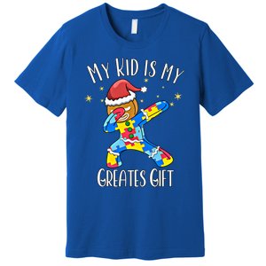 Autistic Dabbing Happy Gingerbread Mom Autism Awareness Gift Premium T-Shirt