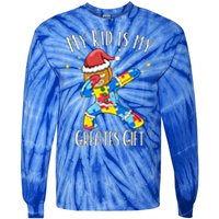 Autistic Dabbing Happy Gingerbread Mom Autism Awareness Gift Tie-Dye Long Sleeve Shirt