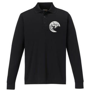 AKITA Dog Halloween Design Apparel Performance Long Sleeve Polo