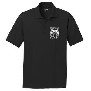 Awesome Dads Have Tattoos And Beards Father Fathers Day PosiCharge RacerMesh Polo