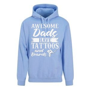 Awesome Dads Have Tattoos And Beards Father Fathers Day Unisex Surf Hoodie