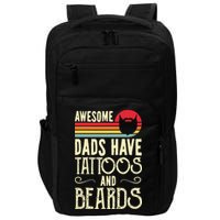 Awesome Dads Have Tattoos And Beards Funny Father Day Impact Tech Backpack
