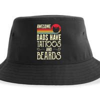 Awesome Dads Have Tattoos And Beards Funny Father Day Sustainable Bucket Hat