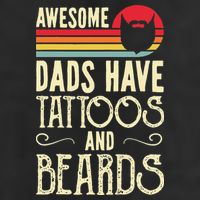 Awesome Dads Have Tattoos And Beards Funny Father Day Adult Drive Performance Visor