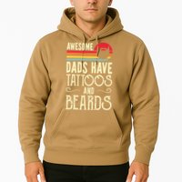 Awesome Dads Have Tattoos And Beards Funny Father Day Hoodie