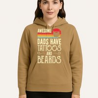 Awesome Dads Have Tattoos And Beards Funny Father Day Hoodie