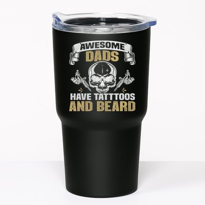 Awesome Dads Have Tattoos and Beards Skull Tumbler
