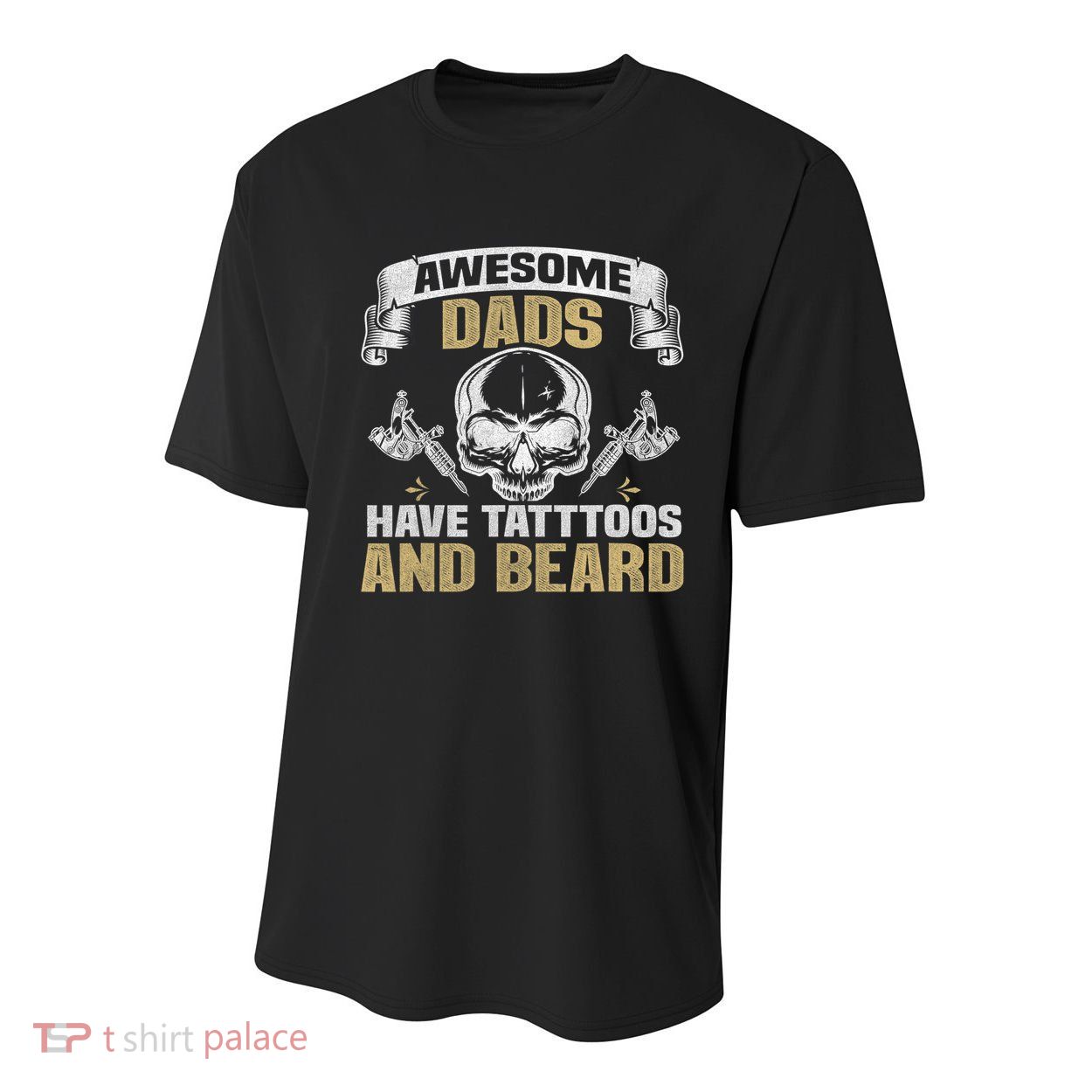 Awesome Dads Have Tattoos and Beards Skull Youth Performance Sprint T-Shirt