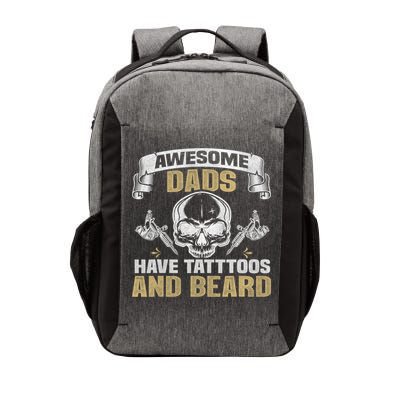 Awesome Dads Have Tattoos and Beards Skull Vector Backpack