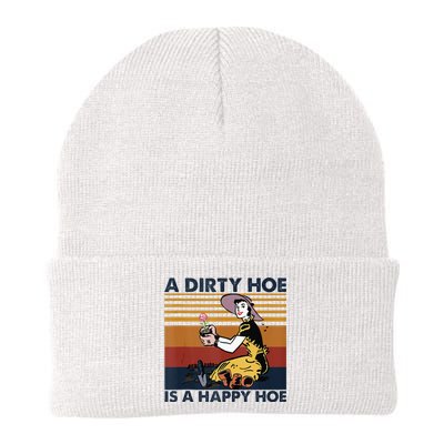 A Dirty Hoe Is A Happy Hoe Vintage Retro Funny Garden Lover Knit Cap Winter Beanie