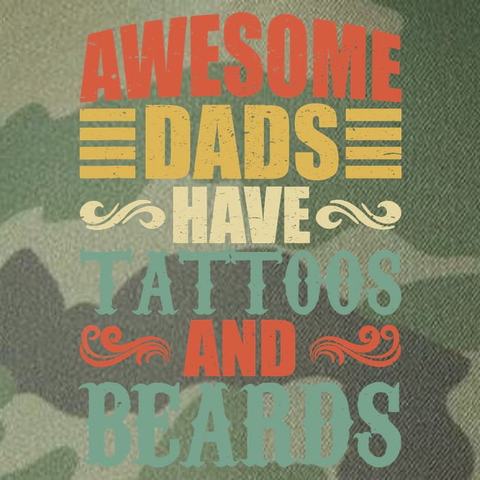 Awesome Dads Have Tattoos And Beards For Fathers Day Legacy Tie Dye Trucker Hat