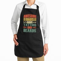 Awesome Dads Have Tattoos And Beards For Fathers Day Apron