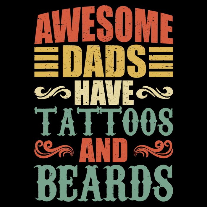 Awesome Dads Have Tattoos And Beards For Fathers Day Impact Tech Backpack