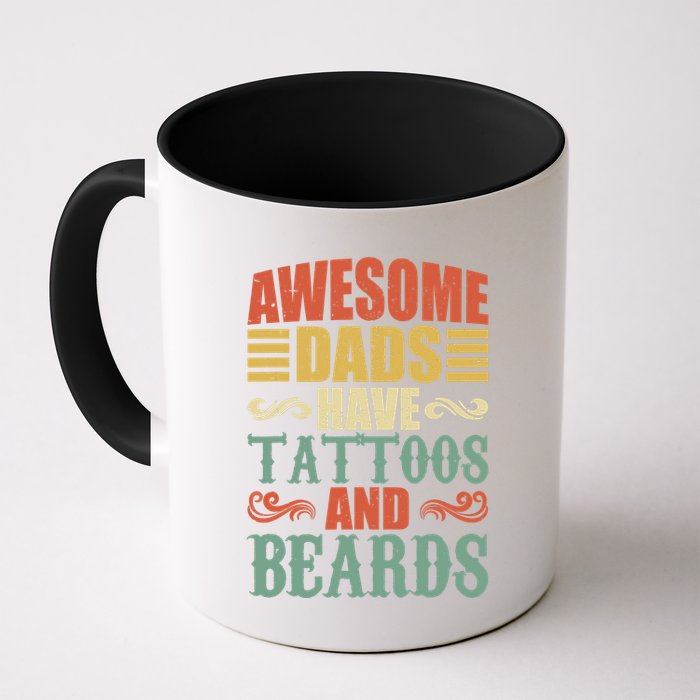 Awesome Dads Have Tattoos And Beards For Fathers Day Mug