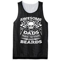 Awesome Dads Have Tattoos and Beards Mesh Reversible Basketball Jersey Tank