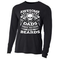 Awesome Dads Have Tattoos and Beards Cooling Performance Long Sleeve Crew