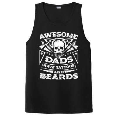 Awesome Dads Have Tattoos and Beards PosiCharge Competitor Tank